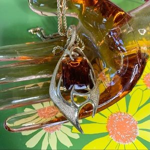 70s Amber Glass Pendant